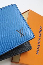 Louis Vuitton Multiple Wallet Epi Leather Blue M30433 Size 11.5x9x1.5cm - 5