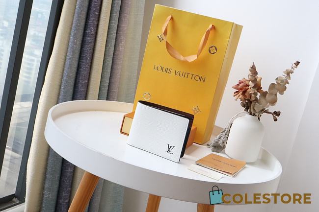 Louis Vuitton Multiple Wallet Epi Leather White M30433 Size 11.5x9x1.5cm - 1