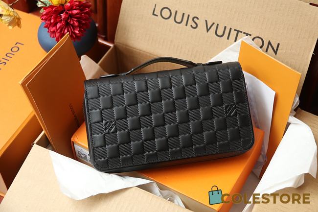 Louis Vuitton Zippy XL Damier Infinin Leather N61254 Size 23x15x4cm - 1