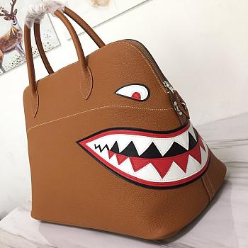 Hermes Pre-owned Bolide 45 Shark Tote Bag Brown 1725T 