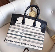 Hermes Kelly Bag Chain Canvas And Caflskin Size 25x35x18cm - 5