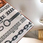 Hermes Kelly Bag Chain Canvas And Brown Caflskin Size 25x35x18cm - 3
