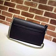 Gucci Soho Leather Flap Shoulder Bag Black Gold Tassel 25cm - 5