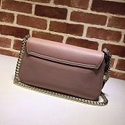 Gucci Soho Leather Flap Shoulder Bag Pink Gold Tassel 25cm - 4