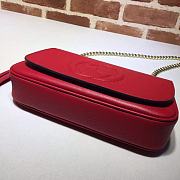 Gucci Soho Leather Flap Shoulder Bag Red Gold Tassel 336752 Size 25x16x5cm - 2