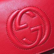 Gucci Soho Leather Flap Shoulder Bag Red Gold Tassel 336752 Size 25x16x5cm - 6