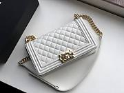 Chanel Medium Classic Boy Bag White A67086 Size 25cm - 6