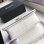Chanel Medium Classic Boy Bag White A67086 Size 25cm - 3