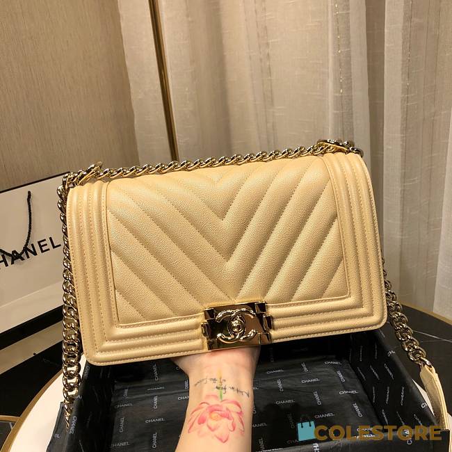 Chanel Chevron Boy Bag A67085 Size 25cm - 1