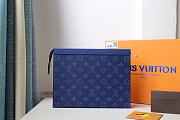 Louis Vuitton Pochette Voyage MM Blue M61692 Size 27×21×3cm - 2
