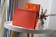 Louis Vuitton Pochette Voyage MM Orange M61692 Size 27×21×3cm - 1