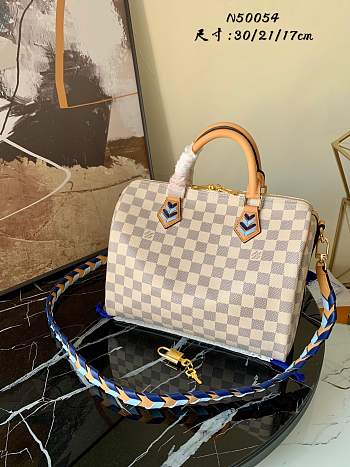 Colestore Louis Vuitton Speedy Bandoulière 30 Damier Azur Canvas N41373 30cm