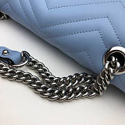 Gucci GG Marmont Matelassé Shoulder Bag Blue 26cm - 6