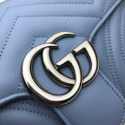 Gucci GG Marmont Matelassé Shoulder Bag Blue 26cm - 4