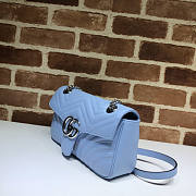 Gucci GG Marmont Matelassé Shoulder Bag Blue 26cm - 3
