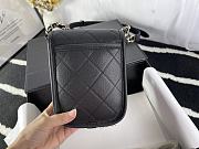 Chanel Mini Denim Messenger Bag Black AS2540 18x10.5x5cm - 4