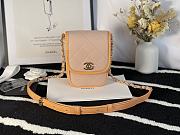 Chanel Mini Denim Messenger Bag Orange AS2540 18x10.5x5cm - 1