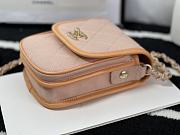 Chanel Mini Denim Messenger Bag Orange AS2540 18x10.5x5cm - 6