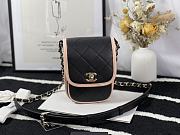 Chanel Mini Denim Messenger Bag Black&Pink AS2540 18x10.5x5cm - 1