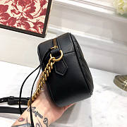 Gucci GG Marmont Small Matelassé Shoulder Bag Black 447632 Size 24x13x7cm - 4