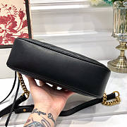 Gucci GG Marmont Small Matelassé Shoulder Bag Black 447632 Size 24x13x7cm - 5