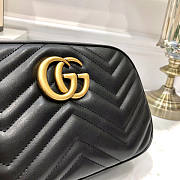 Gucci GG Marmont Small Matelassé Shoulder Bag Black 447632 Size 24x13x7cm - 6