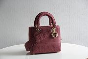 Lady Dior D Lite In Wine 44532 Size 24x20x11cm - 1