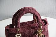 Lady Dior D Lite In Wine 44532 Size 24x20x11cm - 4
