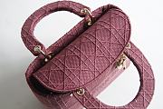 Lady Dior D Lite In Wine 44532 Size 24x20x11cm - 5
