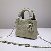 Lady Dior Matte Avocado Green M0538 Size 17cm - 3