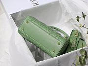 Lady Dior ABC In Green M8013 Size 20x16.5x8cm - 5