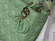 Lady Dior ABC In Green M8013 Size 20x16.5x8cm - 3