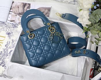 Lady Dior ABC In Blue M8013 Size 20x16.5x8cm