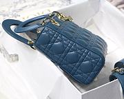 Lady Dior ABC In Blue M8013 Size 20x16.5x8cm - 6
