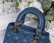 Lady Dior ABC In Blue M8013 Size 20x16.5x8cm - 4