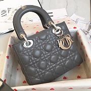Lady Dior Lucky Badges Grey Size 20x17x9cm - 5