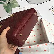 Lady Dior Lucky Badges Wine Size 20x17x9cm - 6