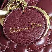 Lady Dior Lucky Badges Wine Size 20x17x9cm - 3