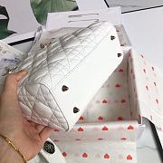 Lady Dior Lucky Badges White Size 20x17x9cm - 5