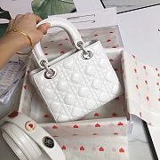 Lady Dior Lucky Badges White Size 20x17x9cm - 3