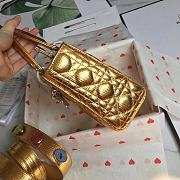 Lady Dior Lucky Badges Gold Size 20x17x9cm - 6