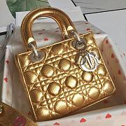 Lady Dior Lucky Badges Gold Size 20x17x9cm - 4