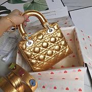 Lady Dior Lucky Badges Gold Size 20x17x9cm - 3