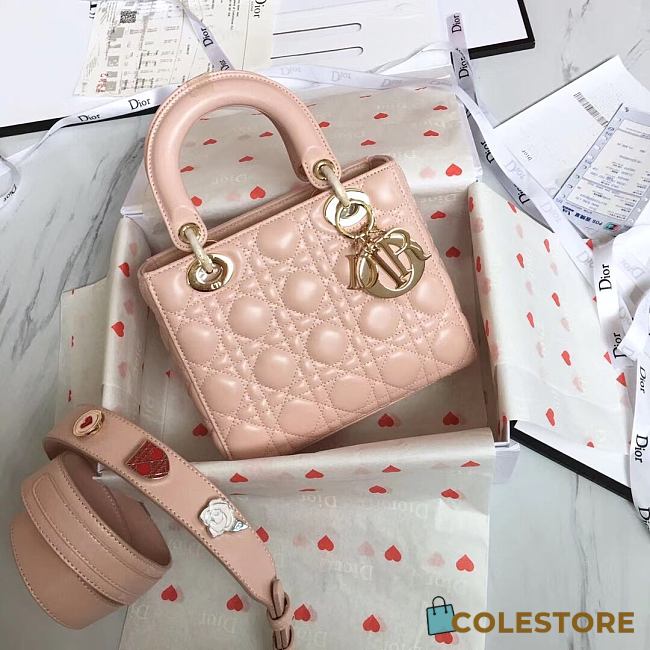 Lady Dior Lucky Badges Pink Size 20x17x9cm - 1
