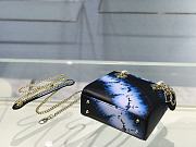 Blue Multicolor Tie Medium Lady Dior Bag Size 17cm - 5