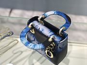 Blue Multicolor Tie Medium Lady Dior Bag Size 17cm - 2