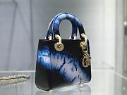 Blue Multicolor Tie Medium Lady Dior Bag Size 17cm - 4