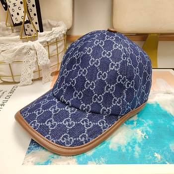 Gucci Blue Canvas Hat