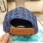 Gucci Blue Canvas Hat - 4