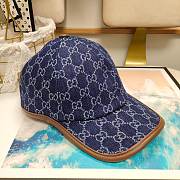Gucci Blue Canvas Hat - 3